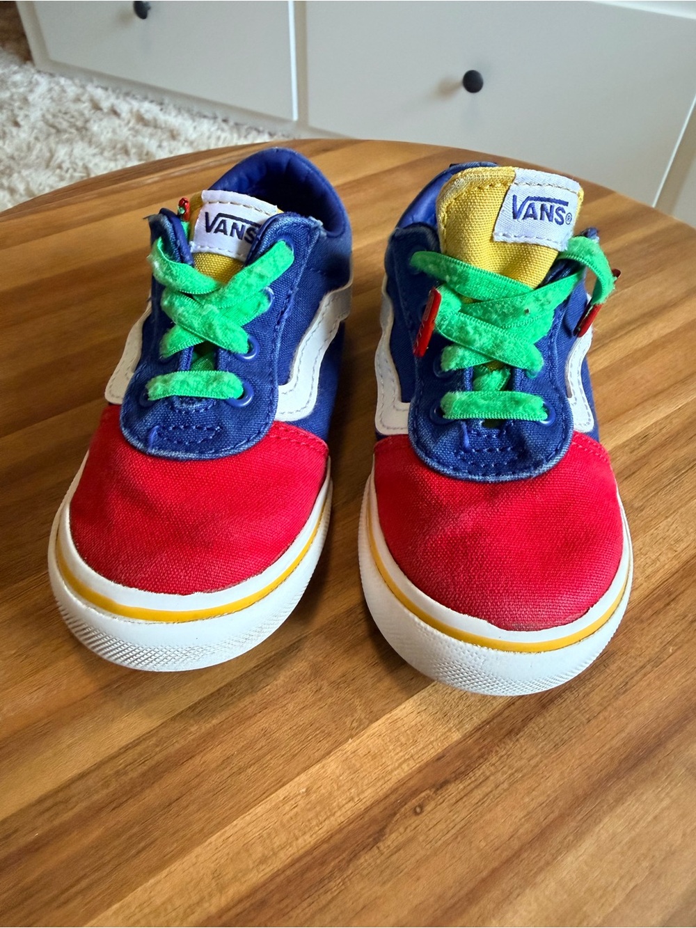 Vans Kids Colorblock Skate Sneakers - Red, Blue & Green